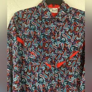 Vintage Mine & Bill’s Outfitters Long Sleeve Button Down Western Paisley Shirt S